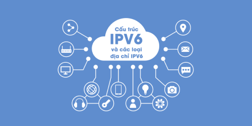 Image of a cloud with ipv6 to connect internet