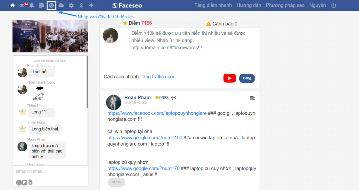 Screenshot 19 1 Review Faceseo - Tăng tương tác cho Website miễn phí hiệu quả nhất