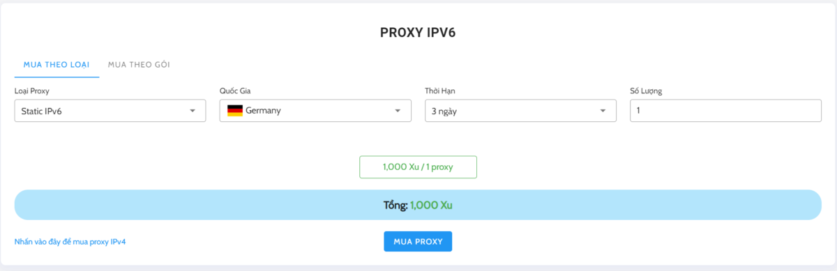 mua proxy trên proxyv6