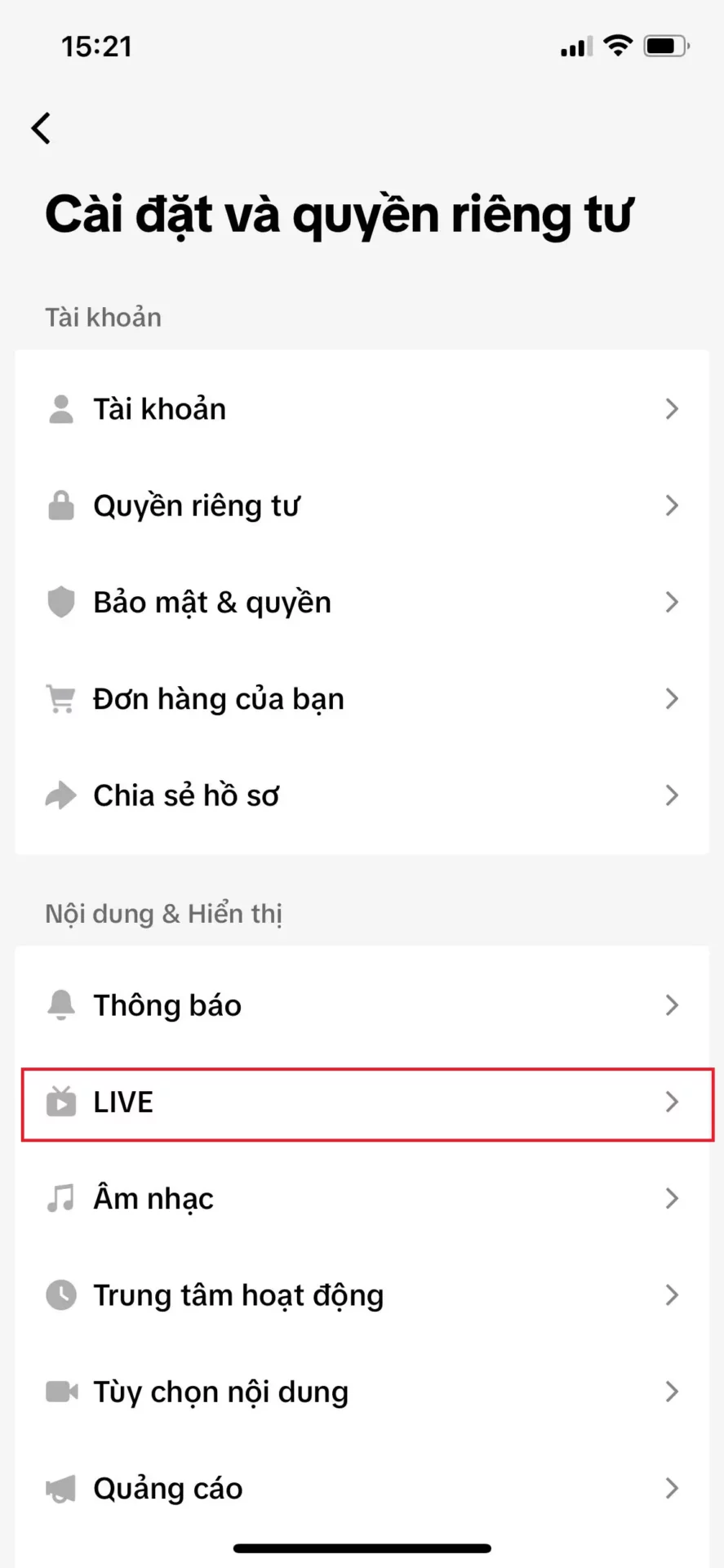 tải video live tiktok