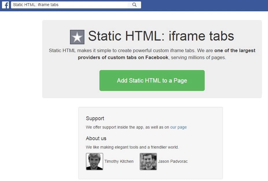 Static HTML
