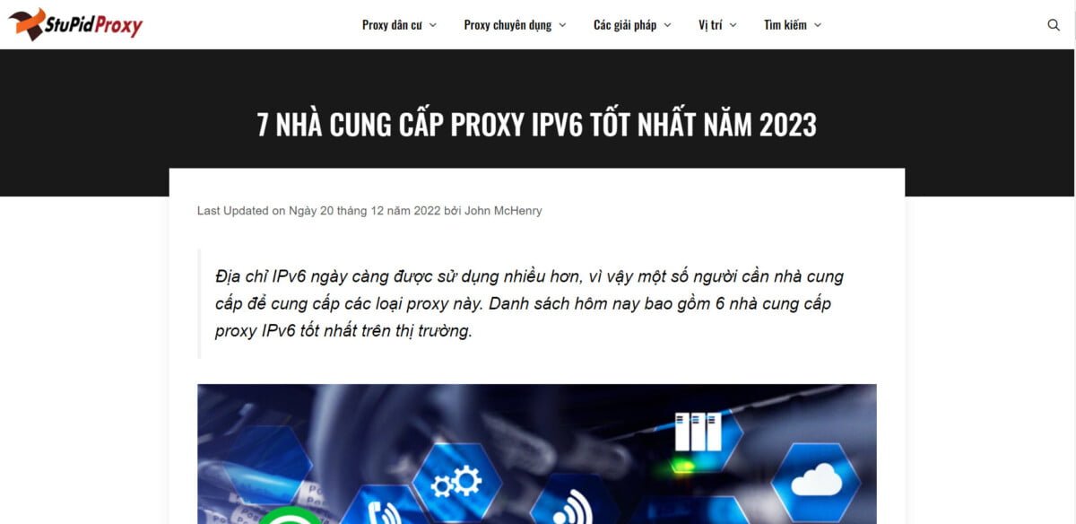 Top 10 trang web cung cấp Proxy IPv6- Giá thành, quốc gia, host và tốc độ