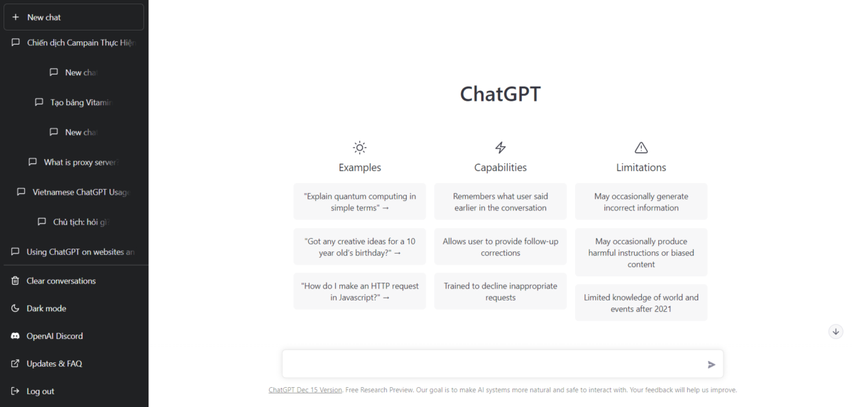 ChatGPT - Công cụ Chatbot AI 