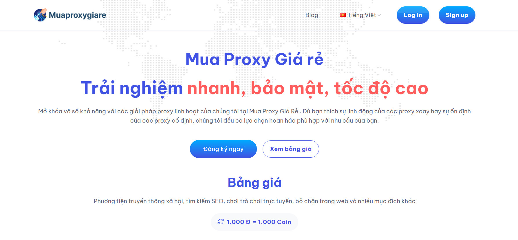 Muaproxygiare địa chỉ cung cấp Proxy uy tín