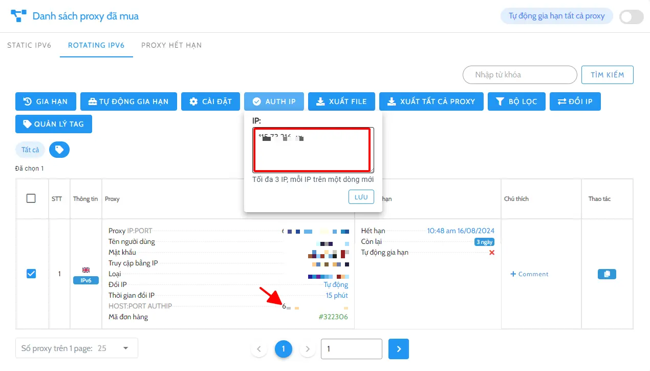 AUTH IP tại ProxyV6