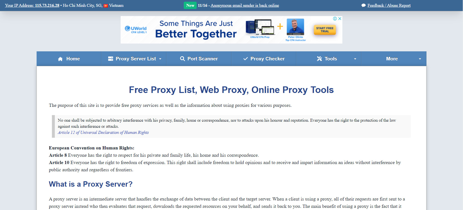 Top 5 website check proxy sạch