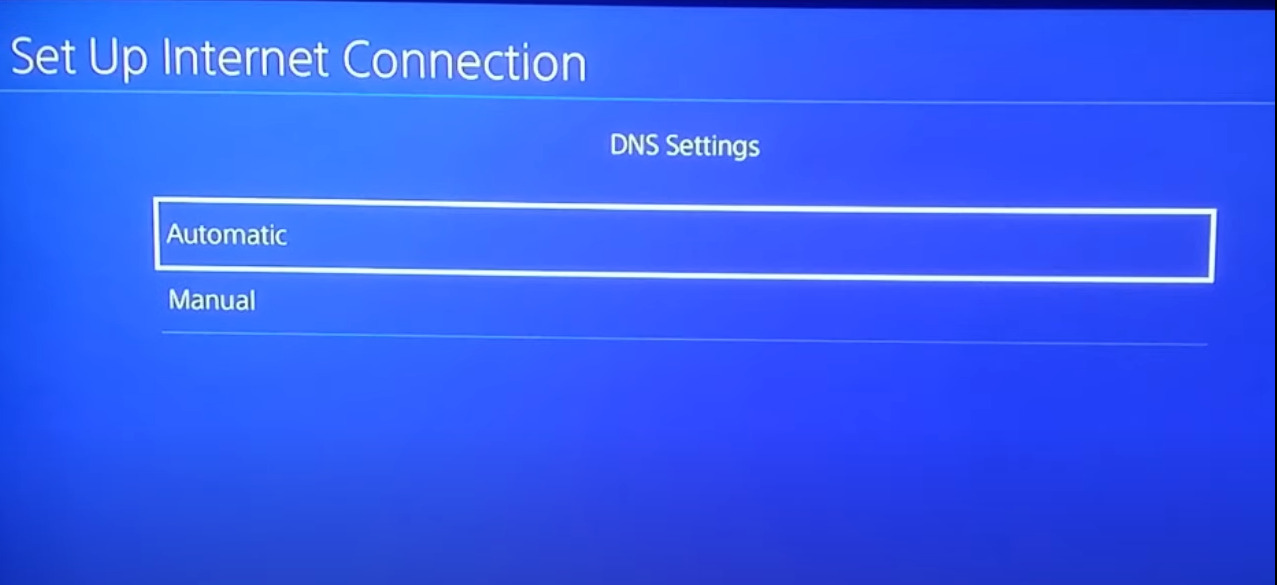 Manual dns best sale settings ps4