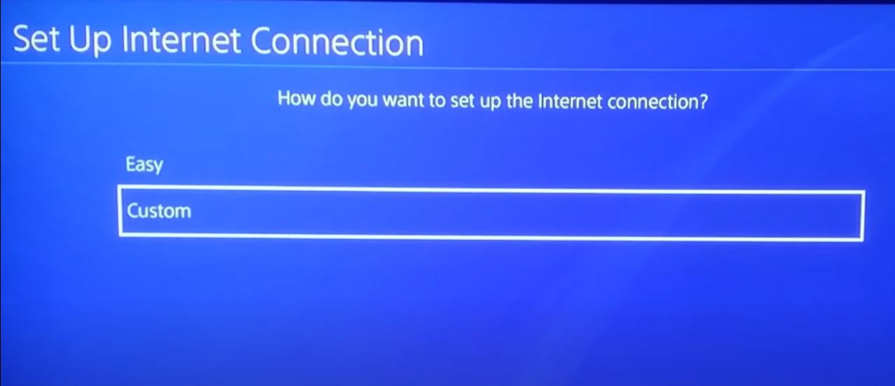 Ps4 custom deals internet settings