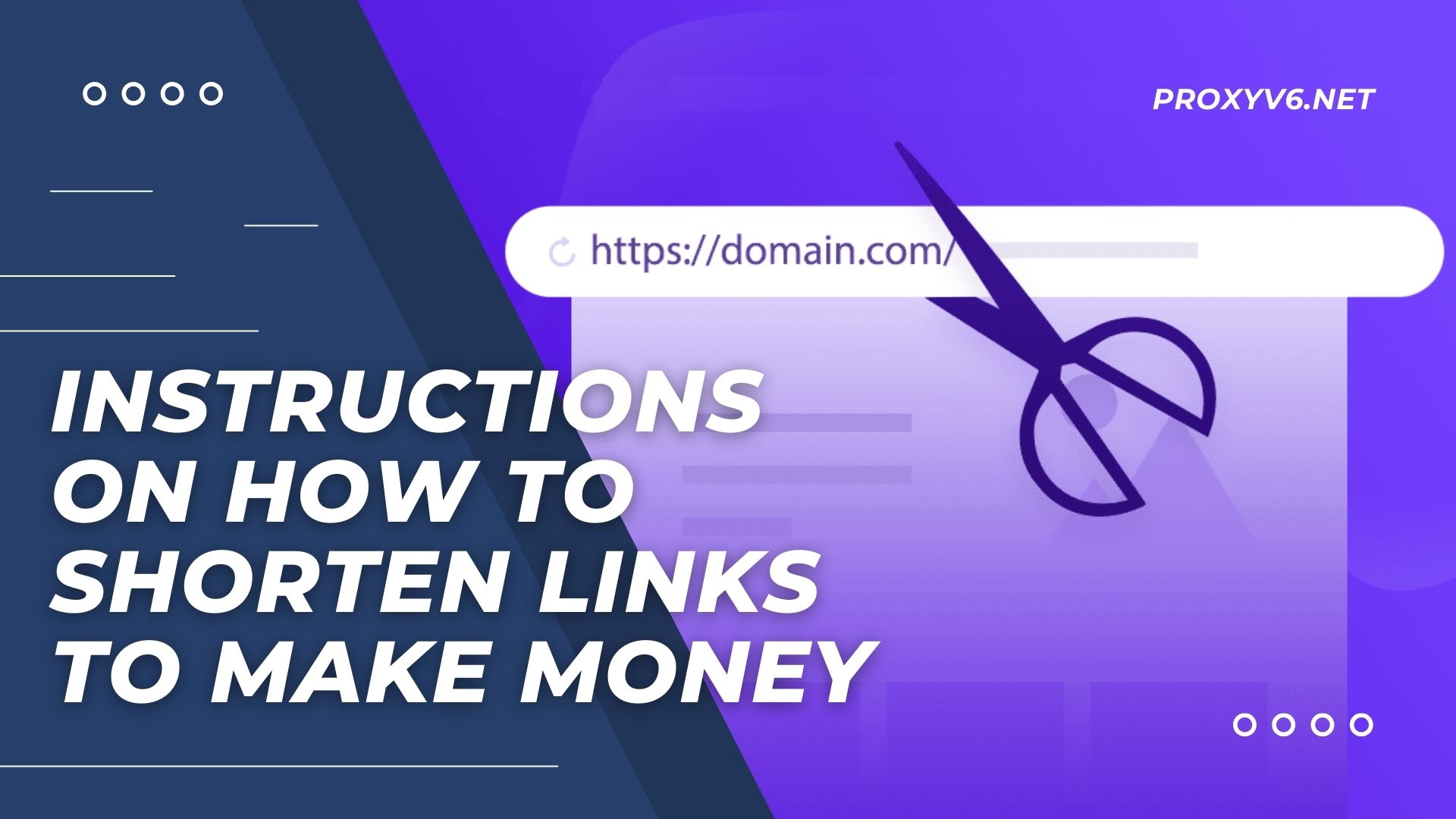 Instructions on how to shorten links to make money