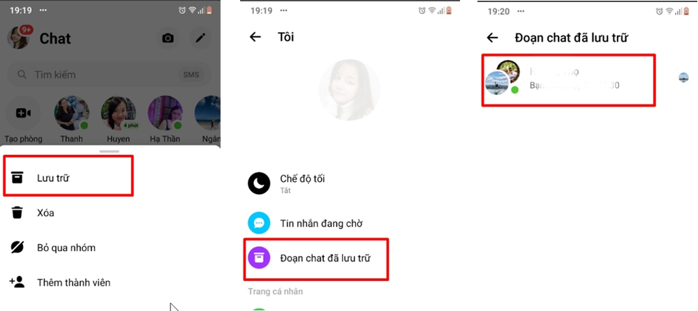 khôi phục tin nhắn đã xóa trên messenger