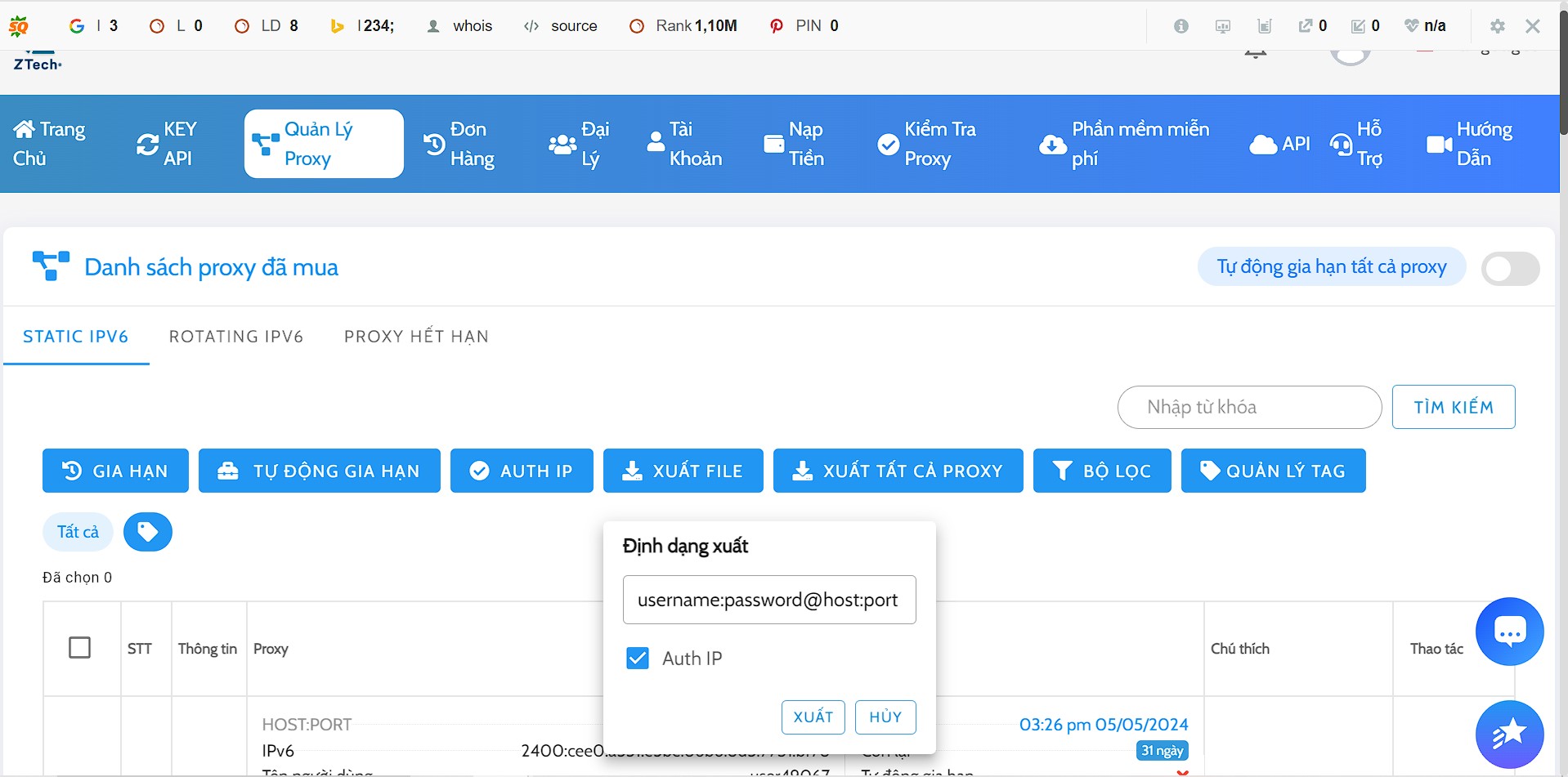 IP Authentication là gì? Hướng dẫn xác thực IP Authentication cho Proxyv6