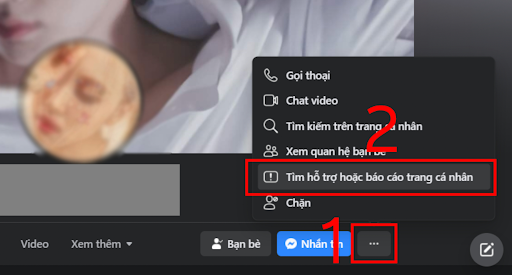 Báo cáo tài khoản giả mạo trên Facebook bằng link 808