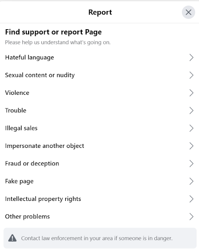How to report a fake Facebook account using link 808