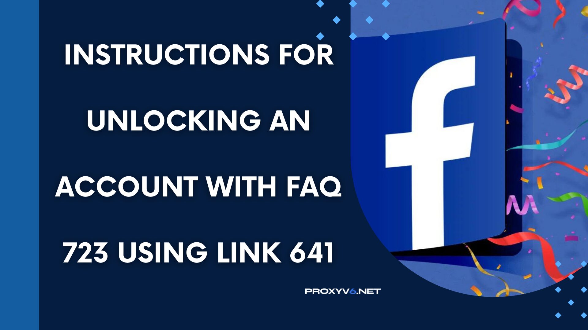Instructions for unlocking an account with FAQ 723 using Link 641