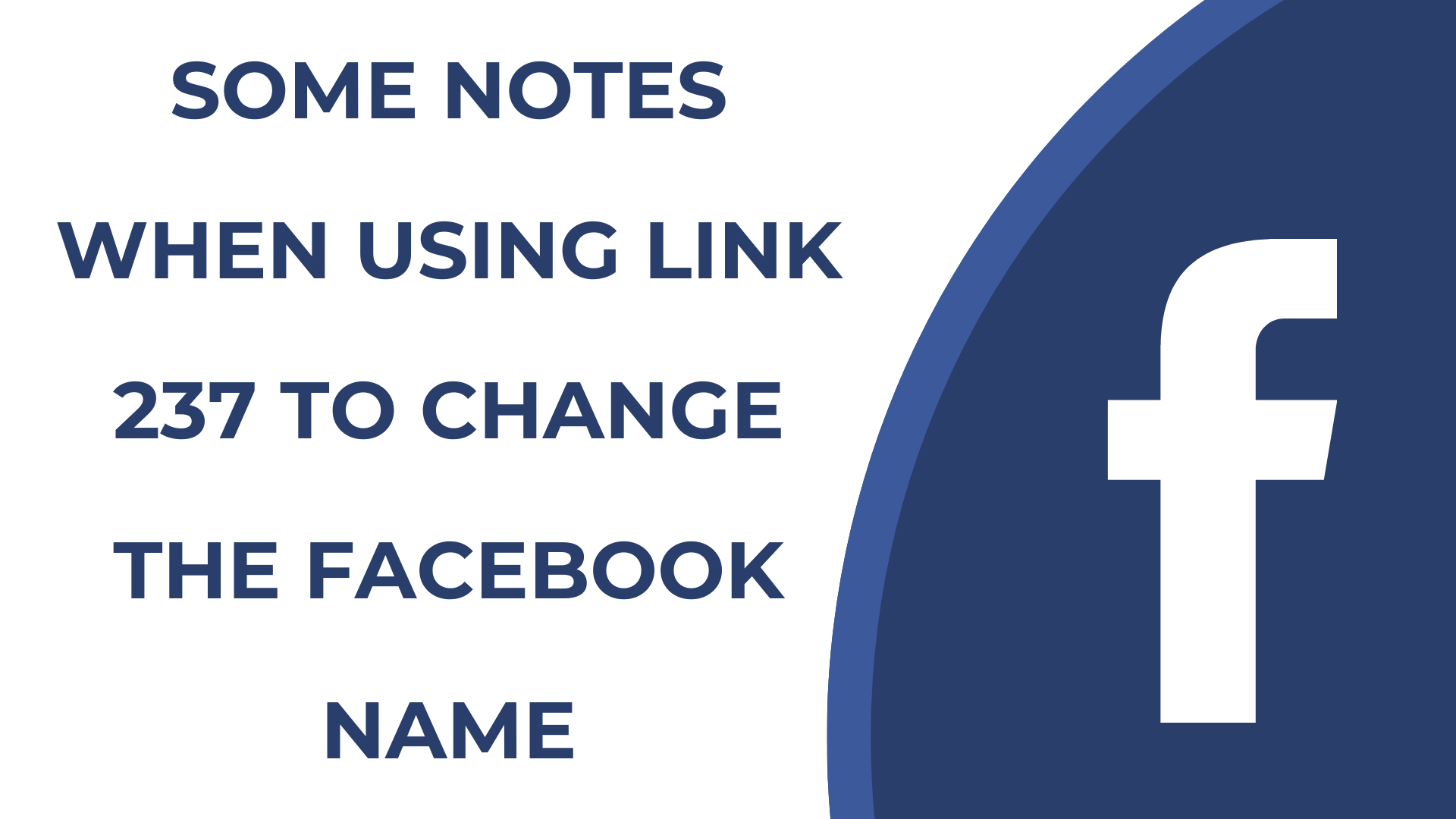 Some notes when using Link 237 to change the Facebook name