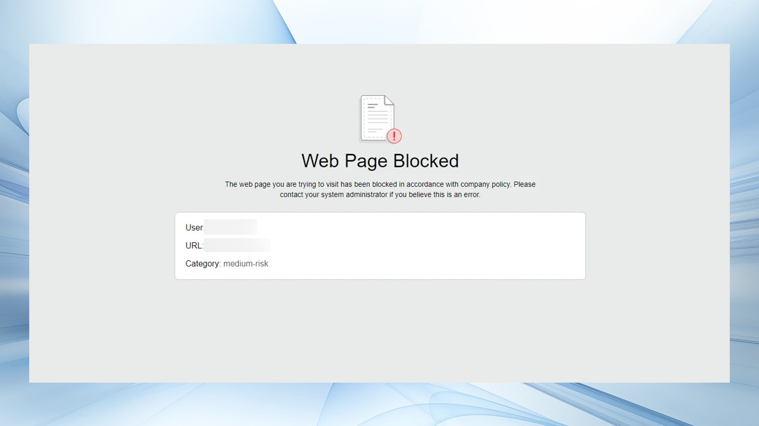 blocked website