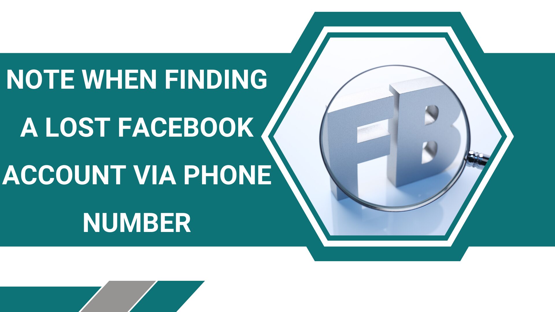Note when finding a lost Facebook account via phone number