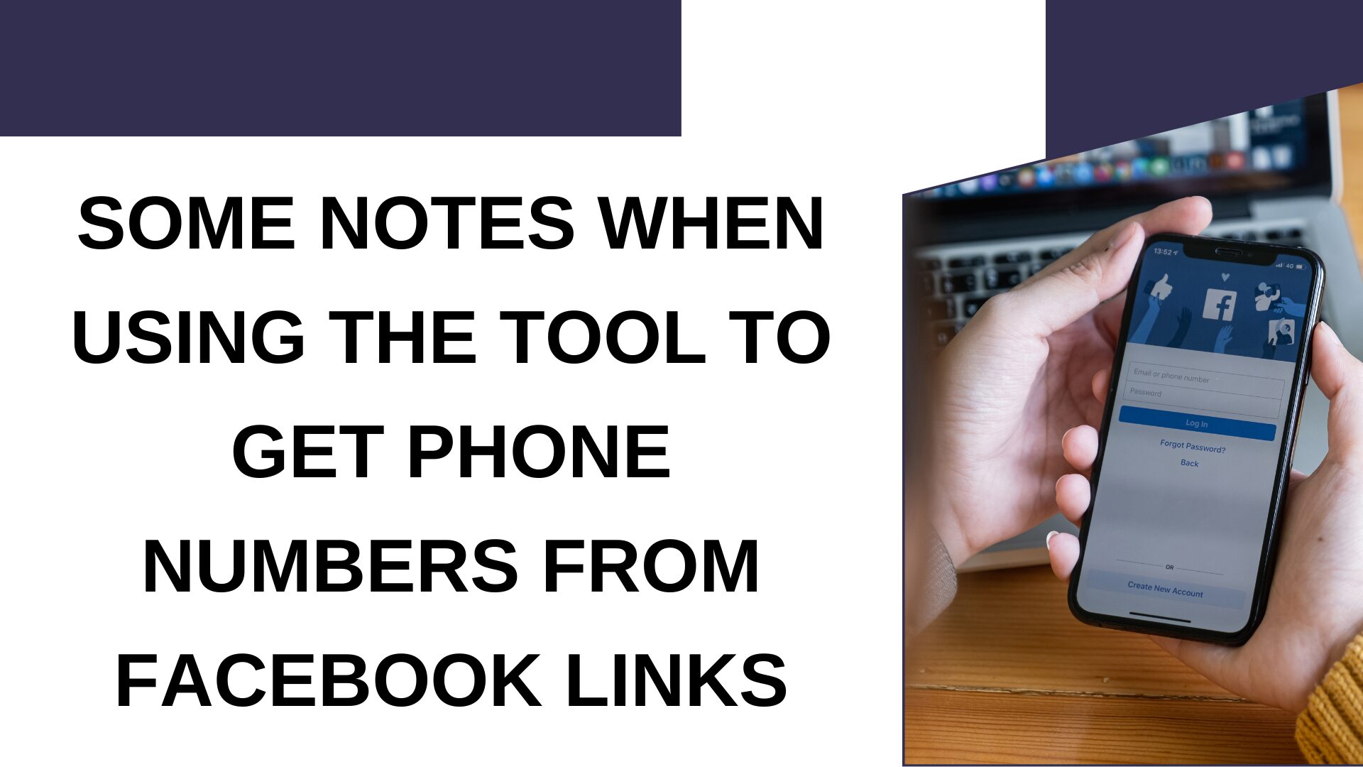 Some notes when using the tools to get phone numbers from Facebook links