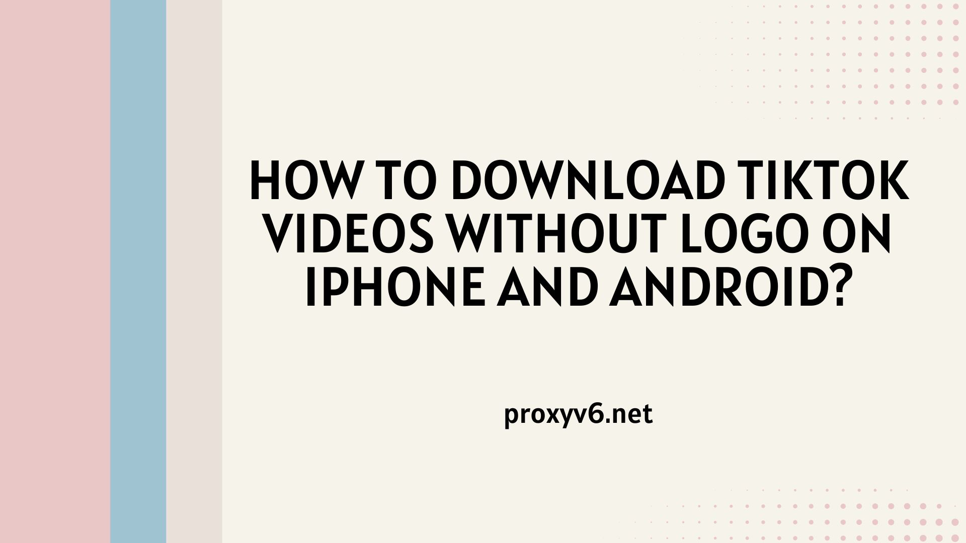 How to download tiktok videos without logo on iphone and android?