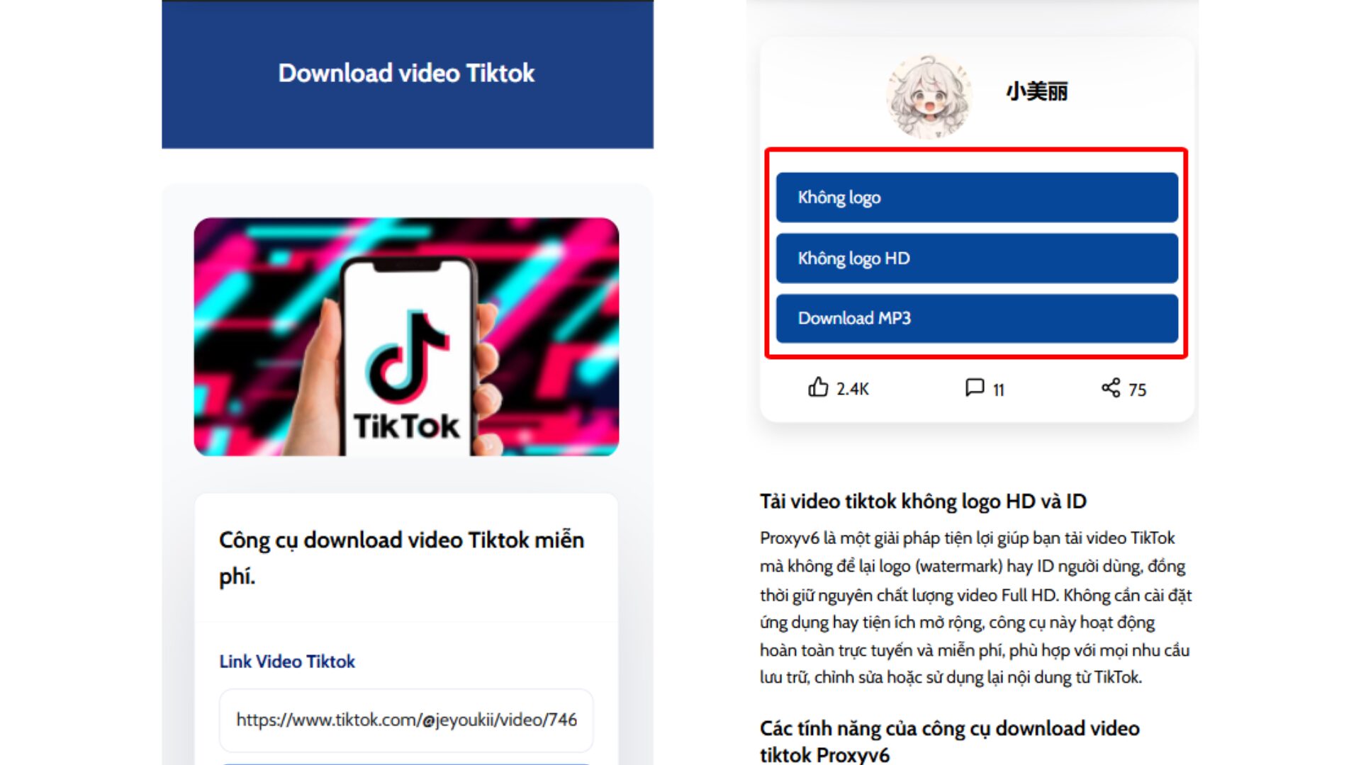 Download video Tiktok