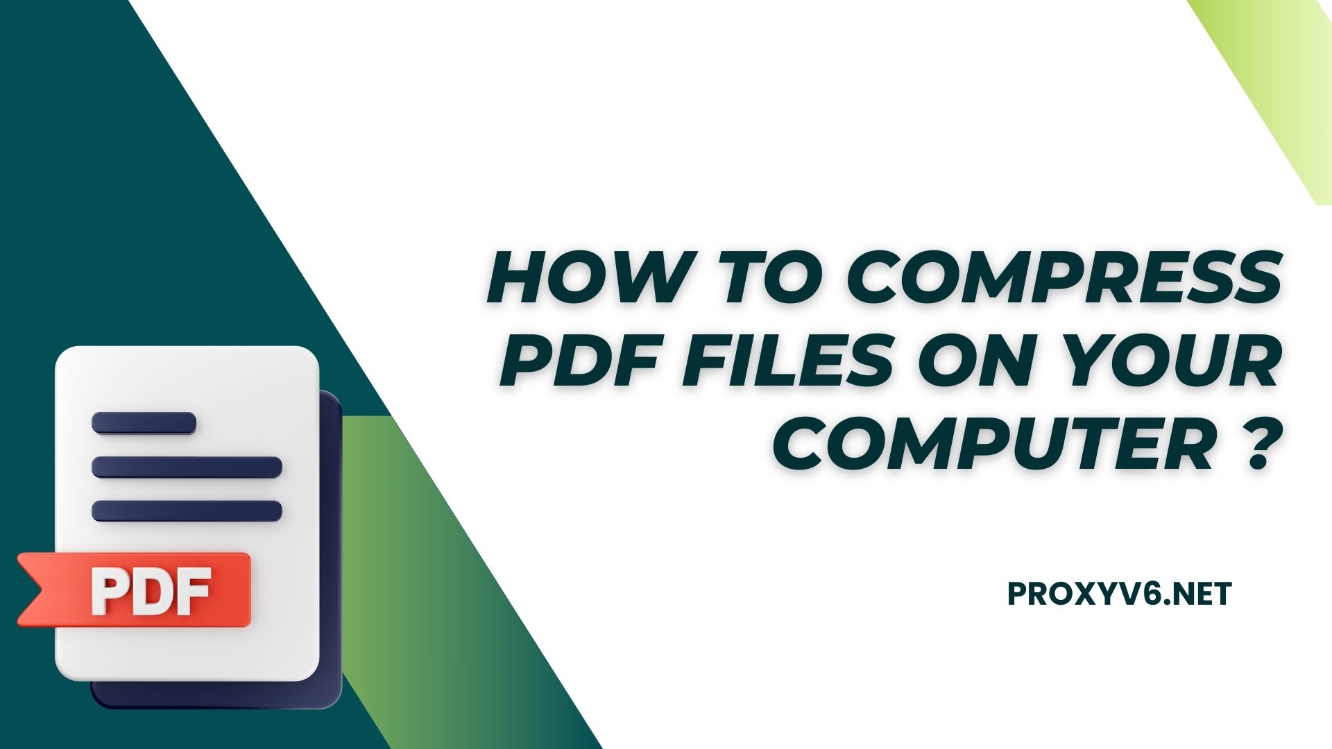 How to compress PDF files on your computer?