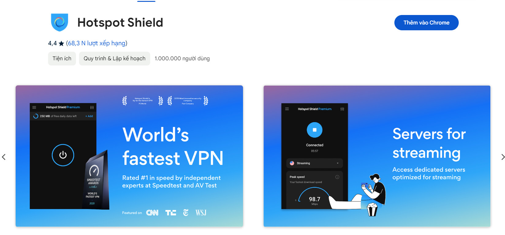 Top 5 VPN Extension chrome tốt nhất hiện nay