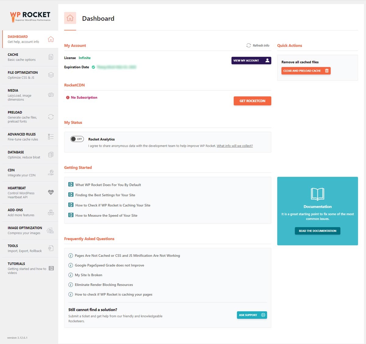 Dashboard – Bảng điều khiển