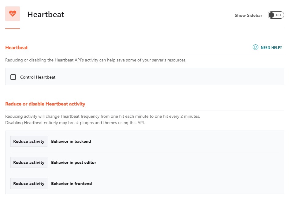 Heartbeat – Chức năng tự động của WordPress