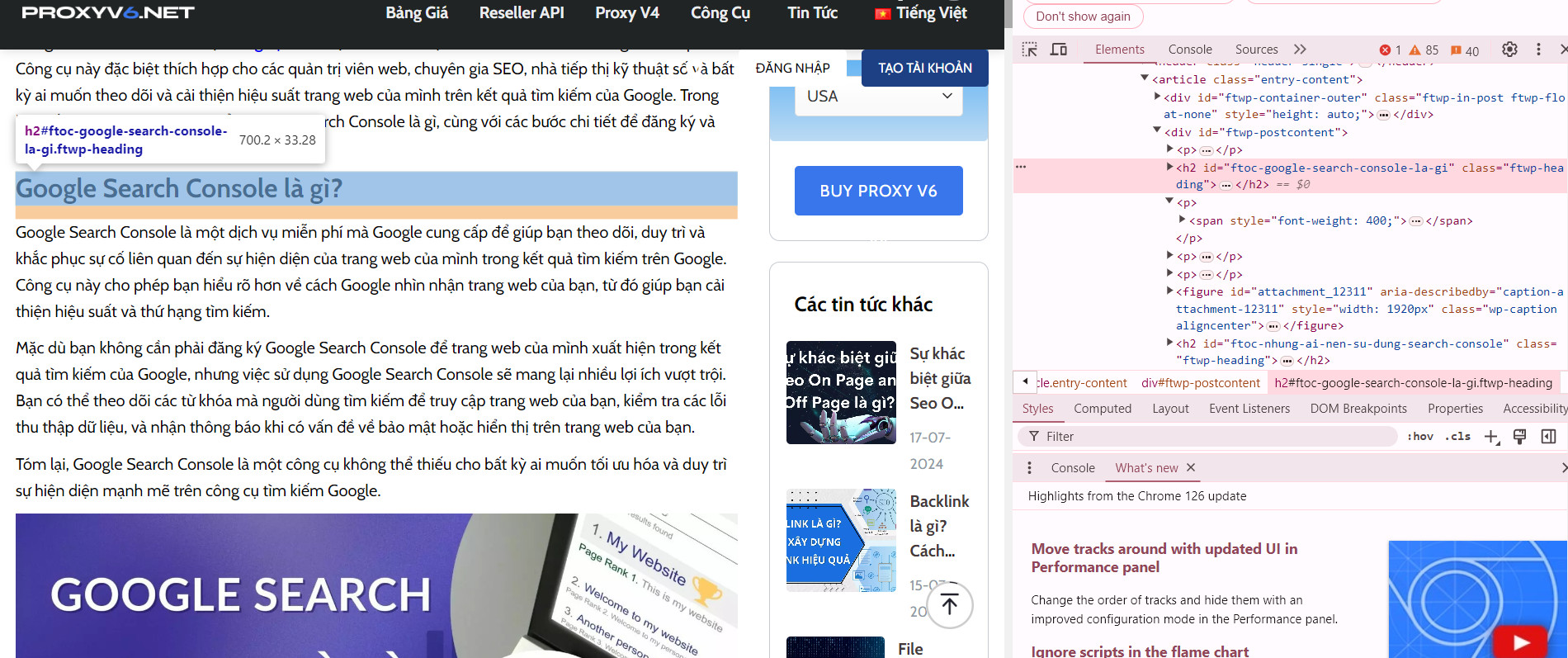 Kiểm tra mã nguồn HTML check Heading seo